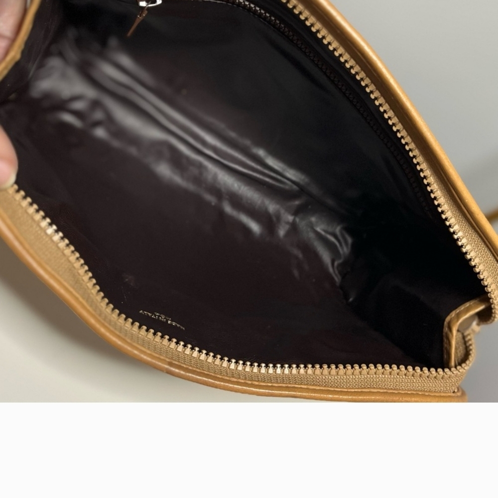 Celine Brown and Tan Clutch Bag with Leather Trim *FINAL PRICE* - Picture 6 of 13